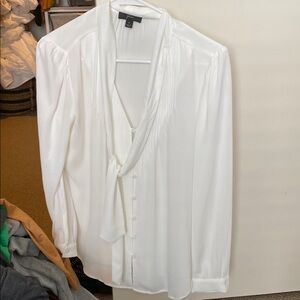 J. Crew Ivory Blouse with Elegant Detail